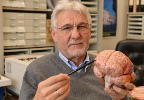 Доктор Герхард Рот показывает, где в мозге находится «пятно зла» у тех, кто предрасположен к насилию