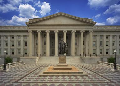 Здание Министерства финансов США (United States Department of the Treasury) в Вашингтоне