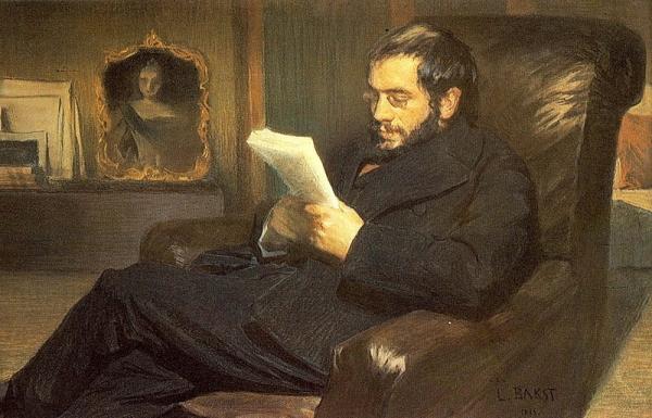 Портрет Александра Бенуа работы Л. Бакста, 1898 г.