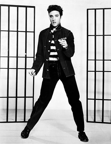 Elvis Presley. Promoting the film “Jailhouse Rock”.  Courtesy: Library of Congress