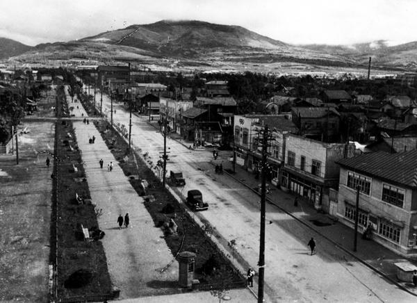 Главная улица Южно Сахалинска.  1946 год