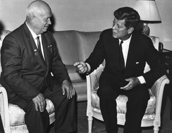 Встреча Джона Кеннеди и Никиты Хрущёва в Вене 4 июня 1961 г.
