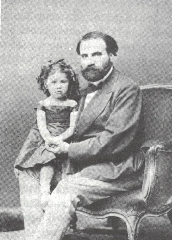 Луи Поме с дочерью Терезой. 1872