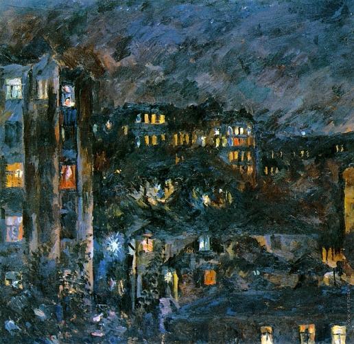А.Лентулов. «Ночь на Бронной», (1928, ГРМ)