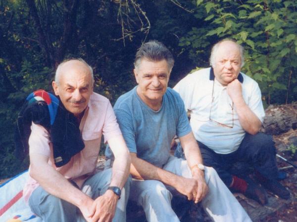 С Булатом Окуджавой и Фазилем Искандером. Вермонт, 90-е