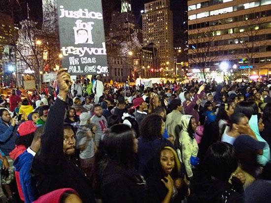 Демонстрация и митинг «Справедливость для Трейвона» в Филадельфии. 15 июля 2013 г. Photo Courtesy: Pan-African News Wire/Flickr