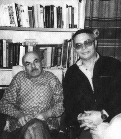 Станислав Рассадин и Булат Окуджава. 90-е годы