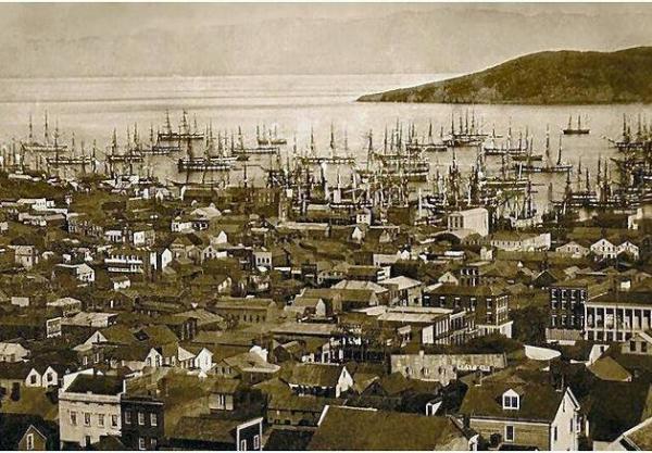 Сан-Франциско и гавань в 1851 году