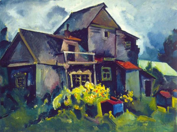 А.Лентулов. "Село Зюзино". 1918