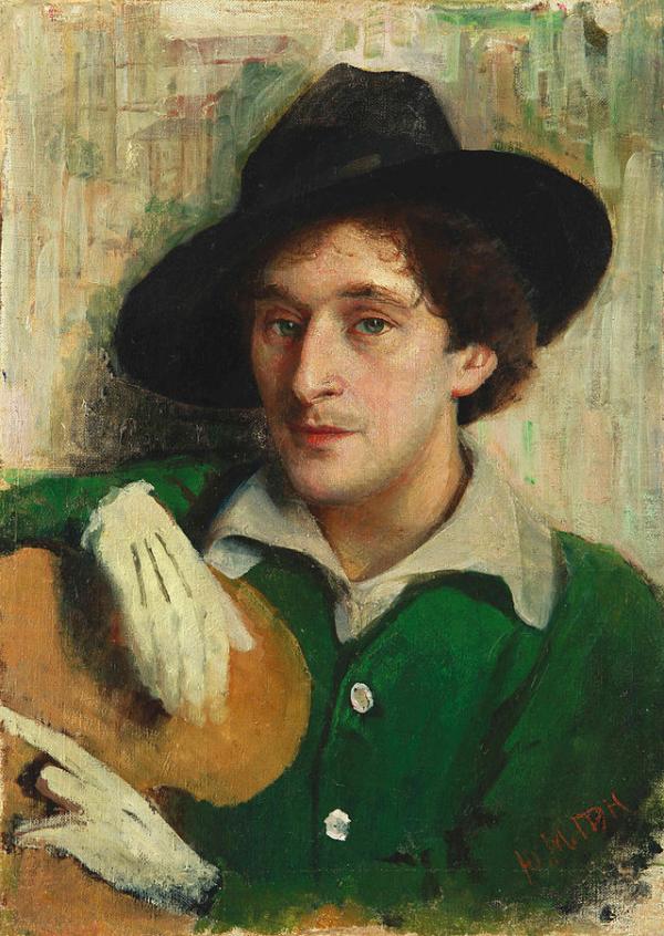 Портрет молодого Шагала кисти его учителя Пэна (1914)
