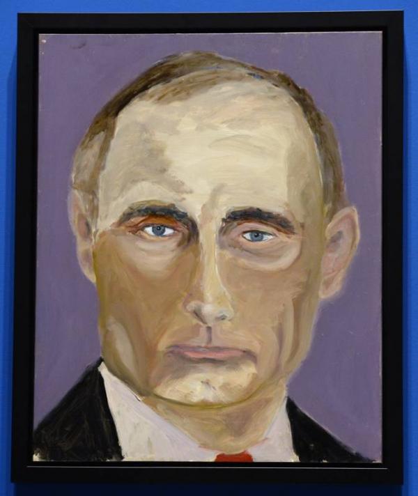 Портрет Путина на выставке работ Джорджа Буша в его Президентской библиотеке в Далласе.