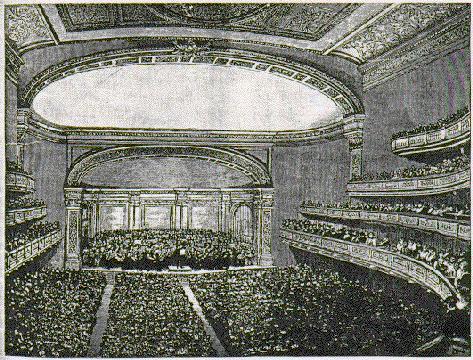 Интерьер Карнеги Холла.  Фото 1891 г.