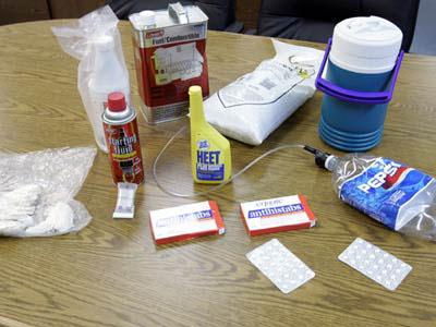 Домашняя лаборатория по производству метамфетамина. Фото полиции в штате Канзас.   