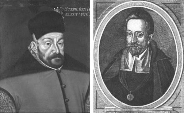 Король Стефан Баторий (слева) и Князь Николай Радзивилл